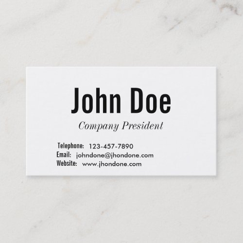 Basic Card Business Card Templates