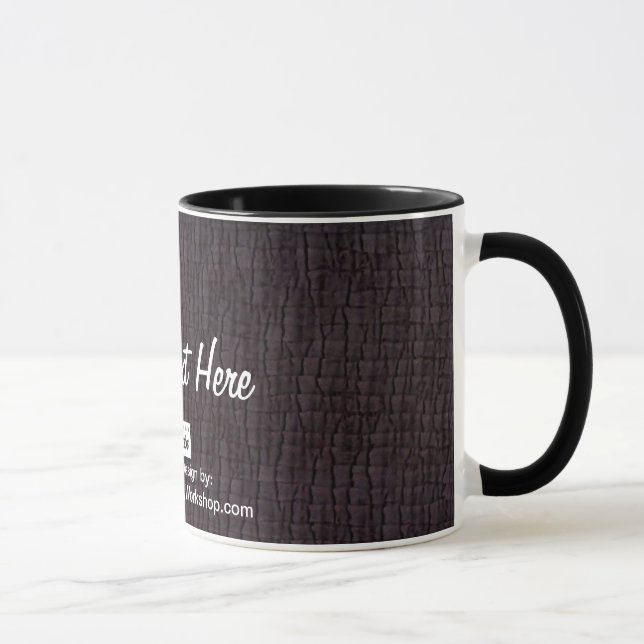 Basic Charcoal, Your Text Here Mug (Right)