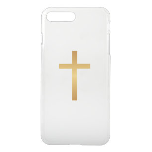 Basic Christian Cross Golden Ratio Gold iPhone 8 Plus/7 Plus Case