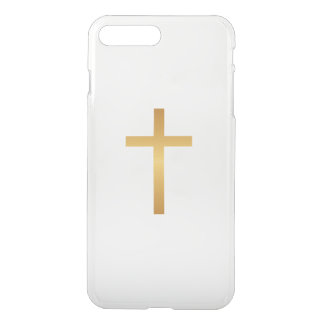 Basic Christian Cross Golden Ratio Gold iPhone 8 Plus/7 Plus Case