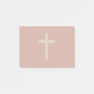 Basic Christian Cross Golden Ratio Rusty Brown Post-it Notes