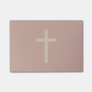 Basic Christian Cross Golden Ratio Rusty Brown Post-it Notes