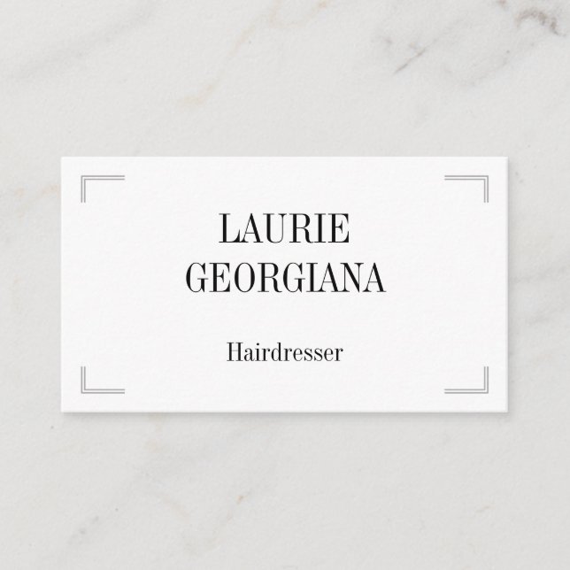 Basic & Clean Hairdresser Business Card (Front)