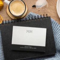 Simple Calligraphy Monogram Black and White Post-it Notes