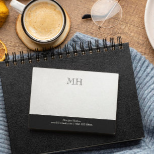 Basic Clean Initials White Gray Post-it Notes