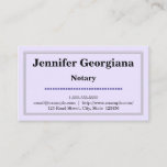 [ Thumbnail: Basic & Clean Notary Business Card ]