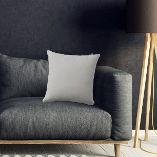 Basic Color Gray Throw Pillow