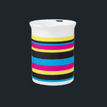 Basic Color Stripes Pitcher<br><div class="desc">Four process colors</div>