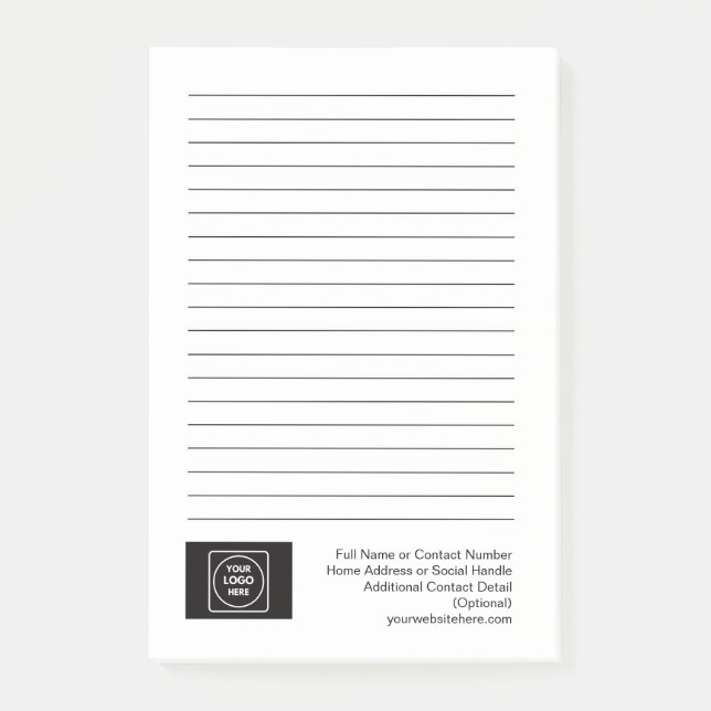 Basic Company Logo Branding Co Note Card (Front)