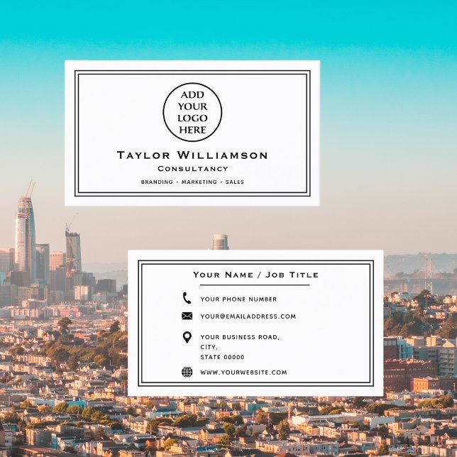 Basic Corporate Professional Company Business Logo Business Card (Creator Uploaded)