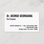 [ Thumbnail: Basic & Customizable Oral Surgeon Business Card ]