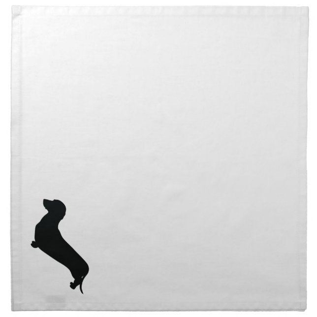 Basic Dachshund Cloth Napkin (Front)