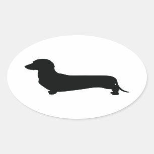 Basic Dachshund Oval Sticker