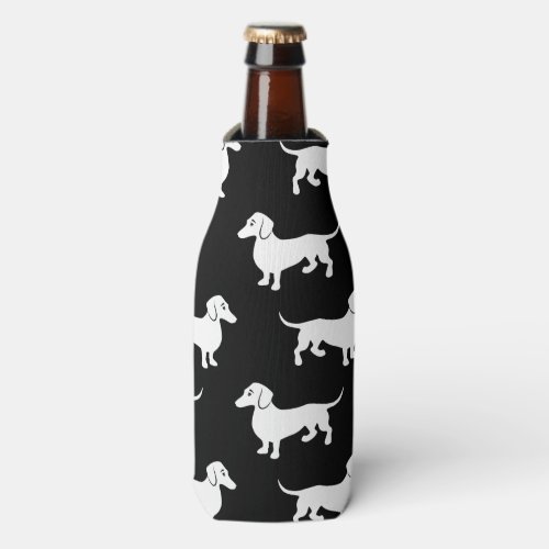 Basic Dachshund Pattern Bottle Cooler