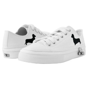 Basic Dachshund Silhouette Low-Top Sneakers