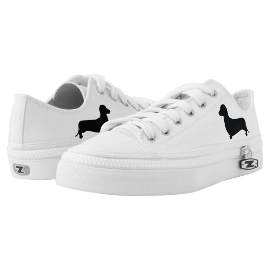 Basic Dachshund Silhouette Low-Top Sneakers (Pair)