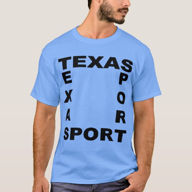 Basic dark blue T-shirt DESIGN TEXAS SPORT (Front)