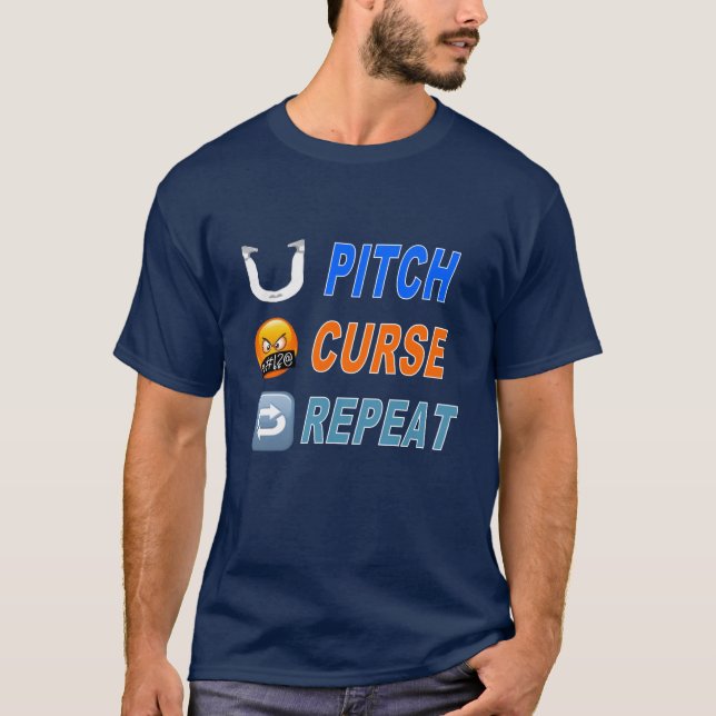 Basic Dark HorseShoe Pitching Tee (Front)