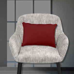 Basic Dark Red Burgundy Solid Color 11x16 Accent Pillow