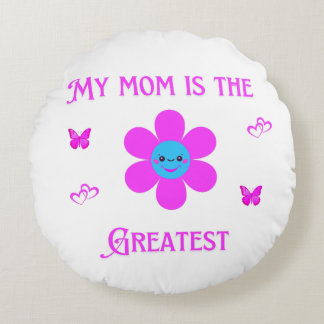 Basic Dark T-Shirt Round Pillow