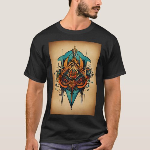 Basic Dark T_Shirt  Tattoo design tshirt 