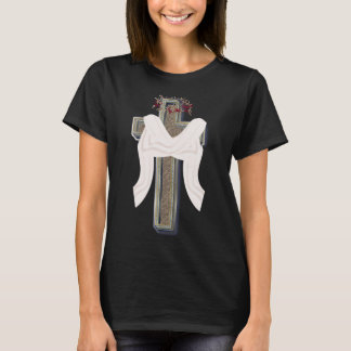 Basic Dark T-shirt with Christs Cross
