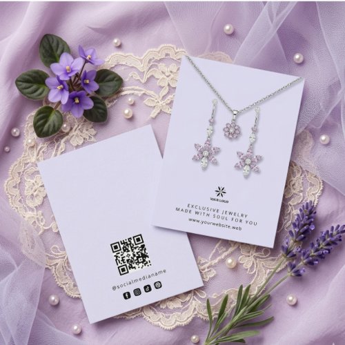 Basic Digital Lavender Jewelry Display Logo TMF26 Business Card
