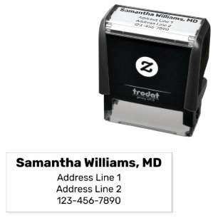 Basic Doctors Office Name Phone No. Return Address Self-inking Stamp