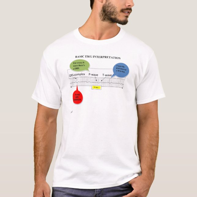 BASIC EKG INTERPRETATION T-Shirt (Front)