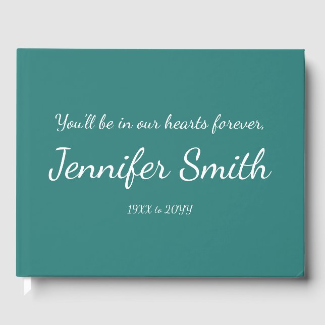 Basic & Elegant Condolences Guestbook (Front)