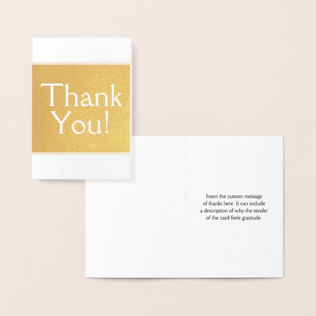 Basic, Elegant "Thank You!" Card (Display)