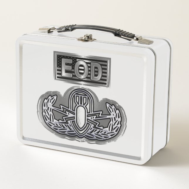 “Basic EOD” with Custom American Flag Metal Lunch Box (Front)