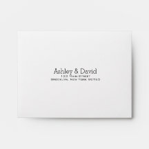 Basic Essential Note Card Return Address Envelope