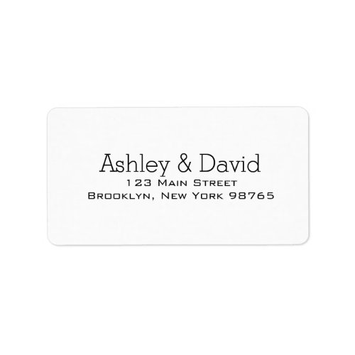 Basic Essential Return Address Label