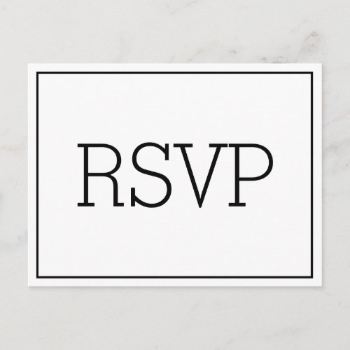 Basic Essential RSVP Postcard