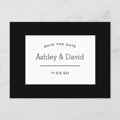Basic Essential Save The Date Postcard