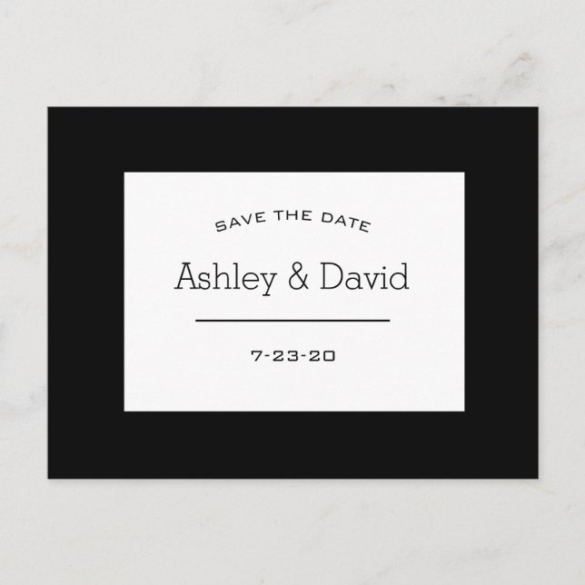Basic Essential Save The Date Postcard (Front)
