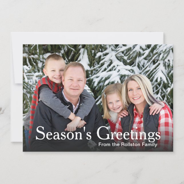 Basic Family Photo Season's Greetings Template (Front)