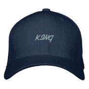 Basic Flexfit Wool King Text Name Embroidered Baseball Cap at Zazzle