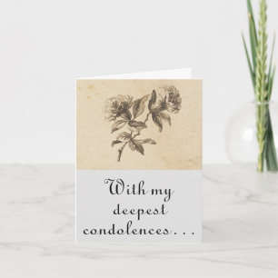 Basic Floral Funeral Sympathy Card