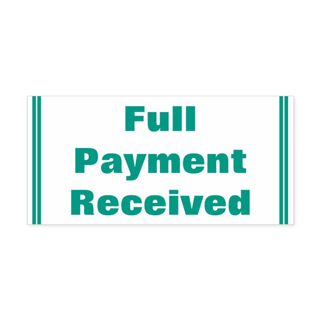 Basic "Full Payment Received" Rubber Stamp (Design)