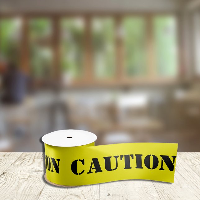 Basic Fun Faux Caution Yellow Tape Satin Ribbon (Creator Uploaded)