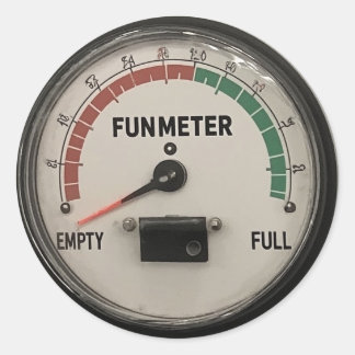 Basic Fun Meter, Empty Classic Round Sticker