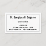 [ Thumbnail: Basic General Dentist Business Card ]