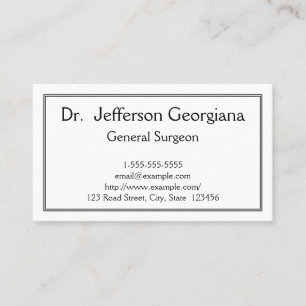 Basic General Surgeon Business Card