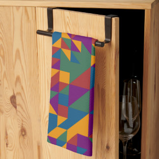 Basic geometry of triangles and squares kitchen towel
