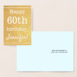 [ Thumbnail: Basic Gold Foil 60th Birthday Greeting Card ]