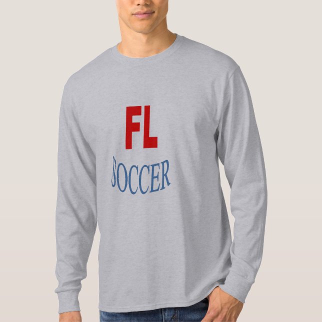 Basic gray T-shirt FLORIDA SOCCER (Front)
