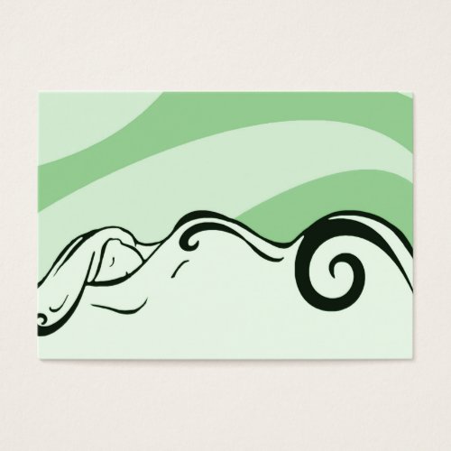 Basic  Green Massage Business Card Template