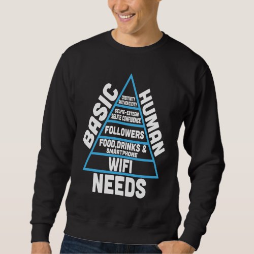 Basic Human Needs Popular Trendy Teenage Sweatshirt